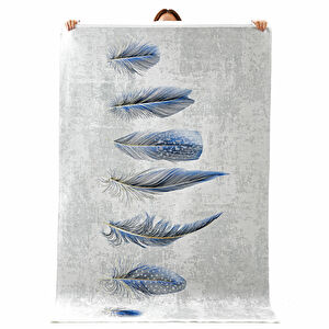 Kaşmir Halı Dekoratif Art Mutfak Feather 120x180 cm görseli 1