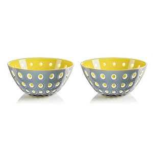 Guzzini Le Murrine 2'li Kase Gri-Sarı görseli 1