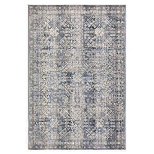 Kaşmir Halı 7/24 Alaca Kırkyama Mavi 80x150 cm görseli 8
