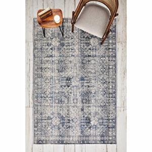 Kaşmir Halı 7/24 Alaca Kırkyama Mavi 200x290 cm görseli 2