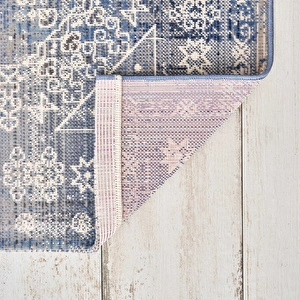 Kaşmir Halı 7/24 Alaca Kırkyama Mavi 200x290 cm görseli 4