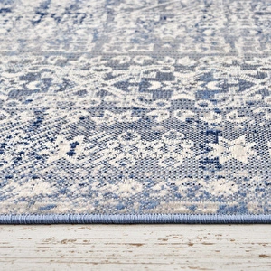 Kaşmir Halı 7/24 Alaca Kırkyama Mavi 200x290 cm görseli 5