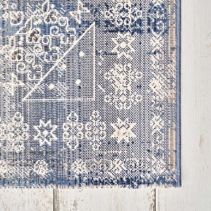 Kaşmir Halı 7/24 Alaca Kırkyama Mavi 200x290 cm görseli 7
