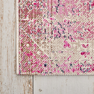 Kaşmir Halı 7/24 Alaca Kırkyama Pembe 80x150 cm görseli 4
