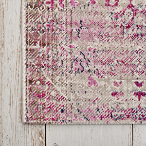 Kaşmir Halı 7/24 Alaca Kırkyama Pembe 80x150 cm görseli 7