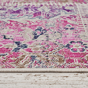 Kaşmir Halı 7/24 Alaca Kırkyama Pembe 80x150 cm görseli 8