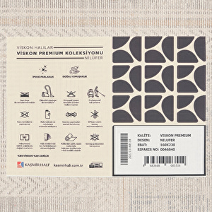 Kaşmir Halı Viskon Premium Nilufer 120x180 cm görseli 7