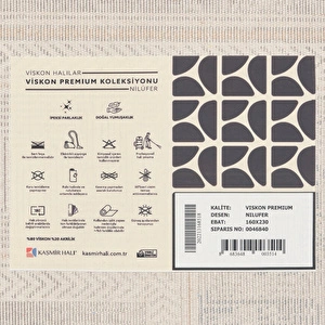 Kaşmir Halı Viskon Premium Nilufer 160x230 cm görseli 7