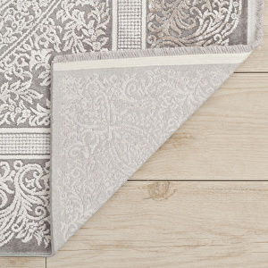 Kaşmir Halı Viskon Premium Alaz Gri 200x290 cm görseli 6