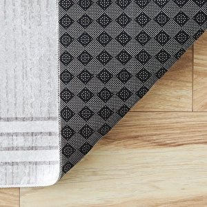 Sare By Kaşmir Halı Bordure Beige Yıkanabilir Taban 80x150 cm görseli 4
