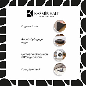 Sare By Kaşmir Halı Flis Yıkanabilir Kaymaz Taban 120x180 cm görseli 5