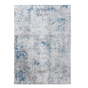 Sare By Kaşmir Halı Abstrract Blue Yıkanabilir Kaymaz Taban 80x150 cm görseli 2