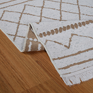 Kaşmir Halı 7/24 Kilim Jüt Alter Beige 80x300 cm görseli 5