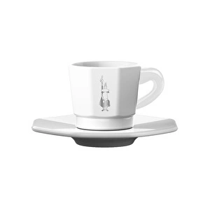Bialetti Face Porselen Beyaz 4'lü Fincan Seti görseli 1