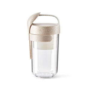 Lekue To Go Kaşıklı Atıştırmalık Kabı 600 ml Bej görseli 4