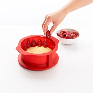 Lekue Silikon Kek Kalıbı 15 cm Kırmızı görseli 5