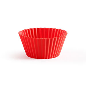 Lekue 6'lı Silikon Muffin Kalıbı 7 cm Kırmızı  görseli 1