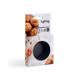Lekue 12’li Silikon Muffin Kalıbı 7 cm Kırmızı  görseli 3