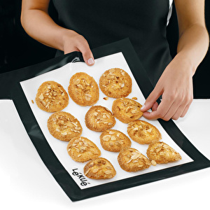 Lekue Silikon Pişirme Aparatı 60 cm x 40 cm Şeffaf - Siyah görseli 4