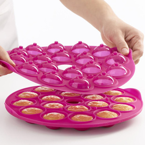 Lekue Silikon Kek Topları Kalıbı Pembe görseli 3