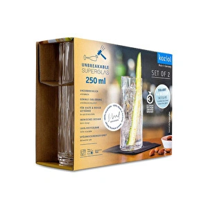 Koziol Superglas No:8 2'li Bardak Seti 250 ml Şeffaf görseli 5