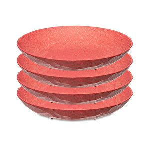 Koziol 4'lü Tabak 22 cm Mercan görseli 3