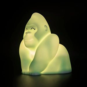 Dhink Baby Goril Gece Lambası 7x8x10 cm Mavi görseli 8