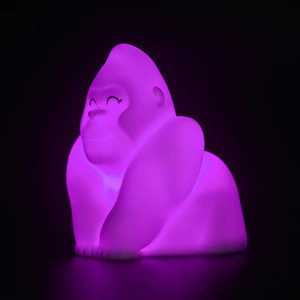 Dhink Baby Goril Gece Lambası 7x8x10 cm Mavi görseli 10