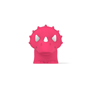Dhink Triceratops Silikon Gece Lambası 14x12x17 cm Pembe görseli 4