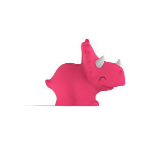 Dhink Triceratops Silikon Gece Lambası 14x12x17 cm Pembe görseli 3