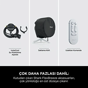 Shark FlexBreeze Portatif Fan Beyaz görseli 11