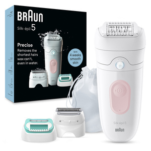 Braun SE 5050 Silk Epil 5 Islak ve Kuru Kalıcı Pürüzsüz Cilt Epilasyon Cihazı Flamingo Pembe görseli 1