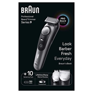 Braun Series 9 BT9420 Profesyonel Saç&Sakal Düzeltici Berber Araçları Dahil görseli 8