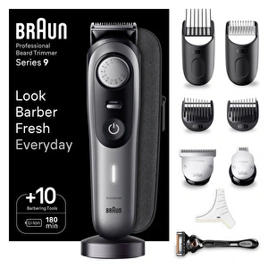 Braun Series 9 BT9420 Profesyonel Saç&Sakal Düzeltici Berber Araçları Dahil görseli 9