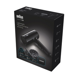 Braun BRHD225E Iontec Difüzörlü Saç Kurutma Makinesi Siyah görseli 2
