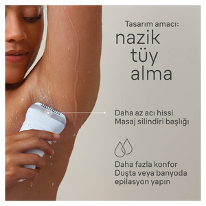 Braun SE 7041 Silk Epil 7 Islak ve Kuru Kalıcı Pürüzsüz Cilt Epilasyon Cihazı Beyaz görseli 5