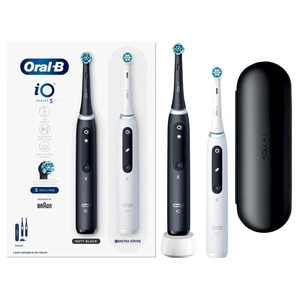 Oral B iO 5 Şarjlı Diş Fırçası Seti 2'li Mat Siyah / Beyaz görseli 2