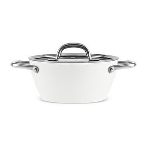 Karaca x Refika Swiss Crystal Creamy Metal Tencere 24 cm görseli 1