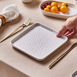 Karaca x Refika Bembeyaz Pasta Tabağı 18 cm görseli 4