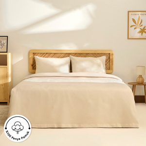 Kaşmir Home Nora %100 Pamuk Çift Kişilik Pike Bej görseli 1