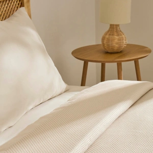 Kaşmir Home Nora %100 Pamuk Çift Kişilik Pike Bej görseli 7