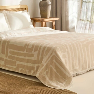 Kaşmir Home Mosy Çift Kişilik Jakar Muslin Pike Bej  görseli 3