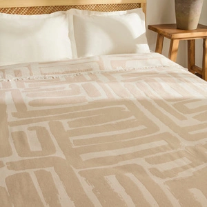 Kaşmir Home Mosy Çift Kişilik Jakar Muslin Pike Bej  görseli 5