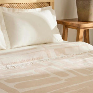 Kaşmir Home Mosy Çift Kişilik Jakar Muslin Pike Bej  görseli 7
