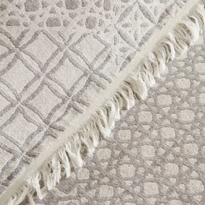 Kaşmir Home Flavo Çift Kişilik Jakar Muslin Pike Gri görseli 8