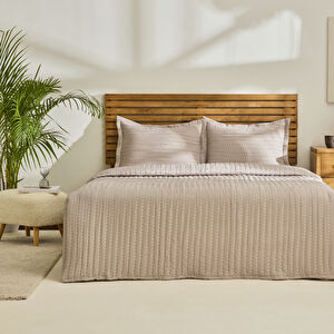 Kaşmir Home Amelia Tek Kişilik Yatak Örtüsü Takımı Bej