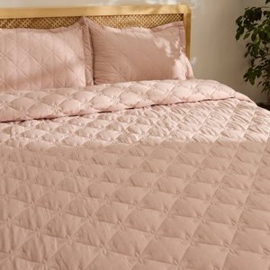 Kaşmir Home Lilly Çiçekli Tek Kişilik Yatak Örtüsü Takımı Pudra görseli 4