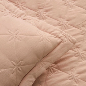 Kaşmir Home Lilly Çiçekli Tek Kişilik Yatak Örtüsü Takımı Pudra görseli 8