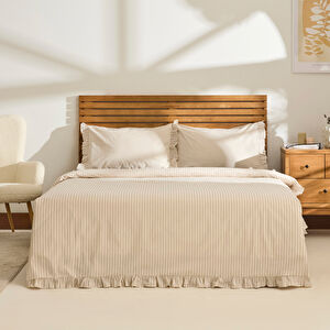 Kaşmir Home Dila %100 Pamuk Tek Kişilik Nevresim Takımı Antrasit