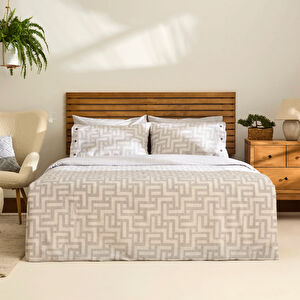 Kaşmir Home Sorento %100 Pamuk Çift Kişilik Nevresim Takımı Gri